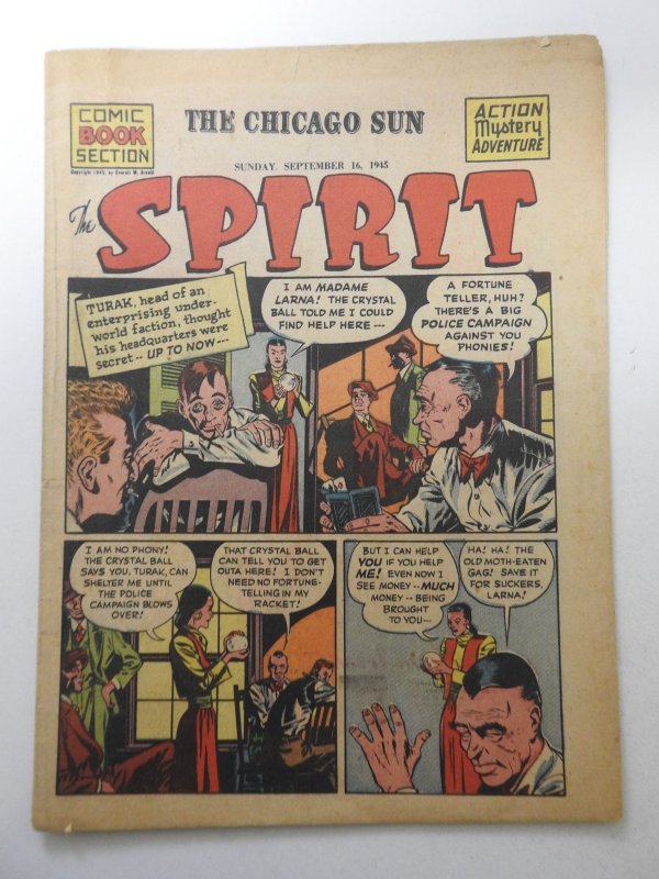 The Spirit #277 (1945) Newsprint Comic Insert Rare!
