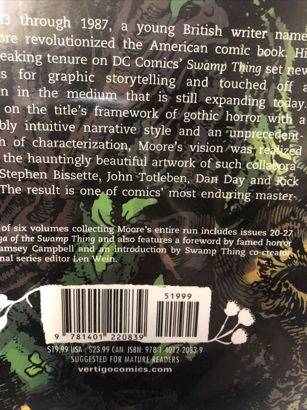 Saga Of The Swamp Thing Book 1 (2012) Vertigo TPB SC Alan Moore