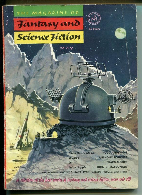 Magazine of Fantasy and Science Fiction 5/1953-sci-fi pulp-John D MacDonald-G/VG