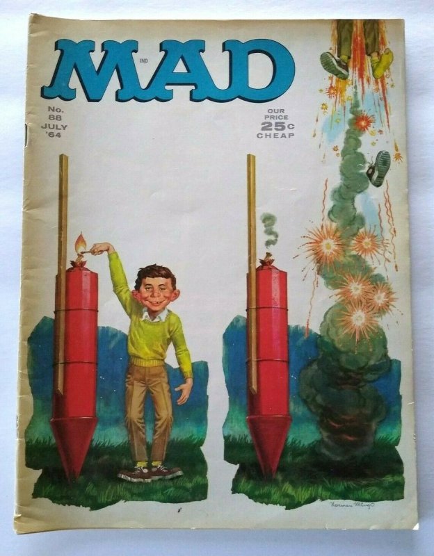 MAD Magazine July 1964 # 88 Fireworks Cover The Beatles Beatlemania Burke's Law 