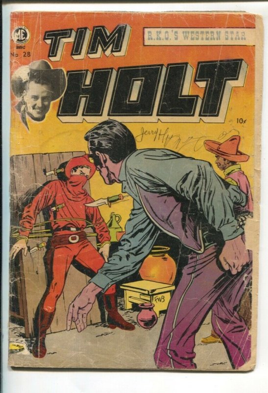 Tim Holt #28-1952-Superior -Canadian variant-Ghost Rider horror story Headle...