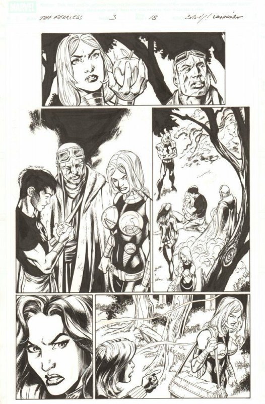 Fear Itself: The Fearless #3 p.18 Black Widow Valkyrie Shang Chi by Mark Bagley 