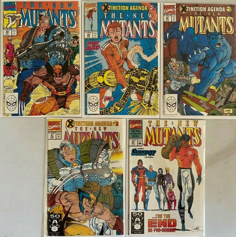 New mutants comic lot from:#2-99 35 difference avg 7.0 (range 6.0-8.0) (1983-91)