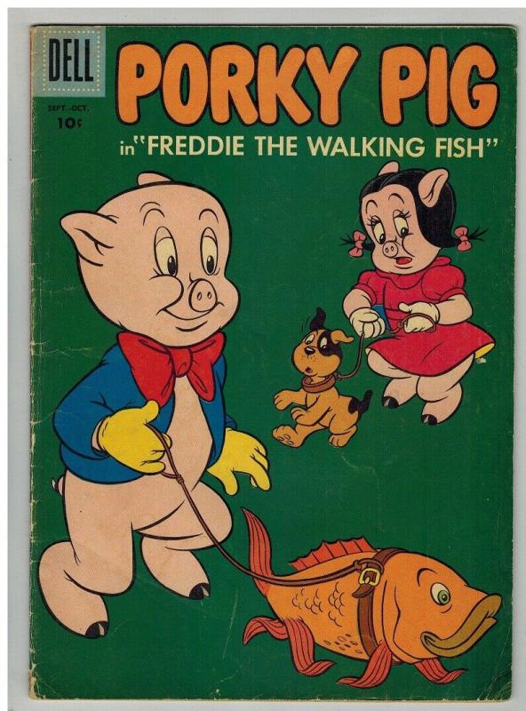 PORKY PIG (1942-1962 DELL) 54  VERY GOOD Sept-Oct 1957 