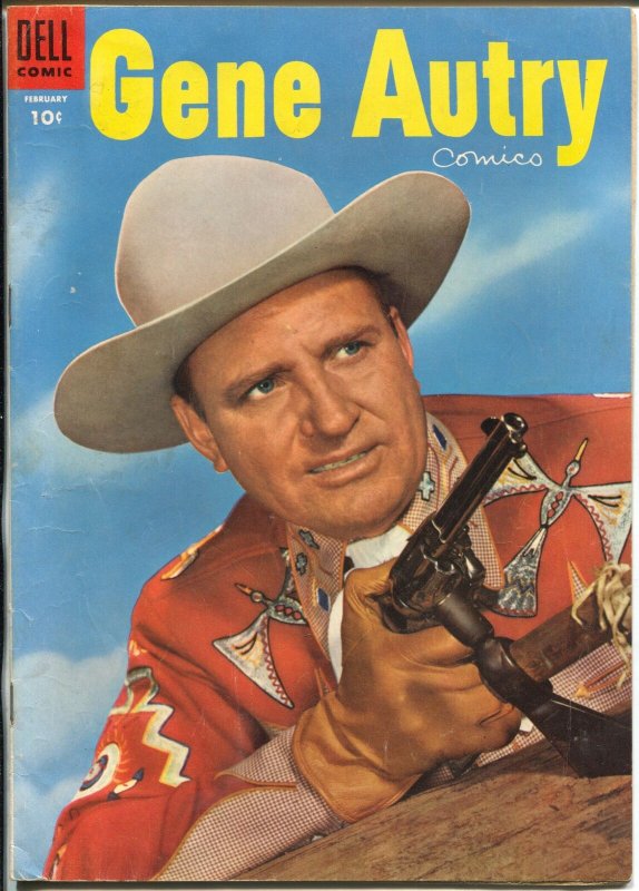 Gene Autry #96 1955 -Dell-photo cover-B-Movie western film star-VF