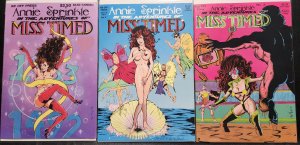 Annie Sprinkle In the Adventures of Miss Timed #1-3 Set Rip Off Press 1990 VF