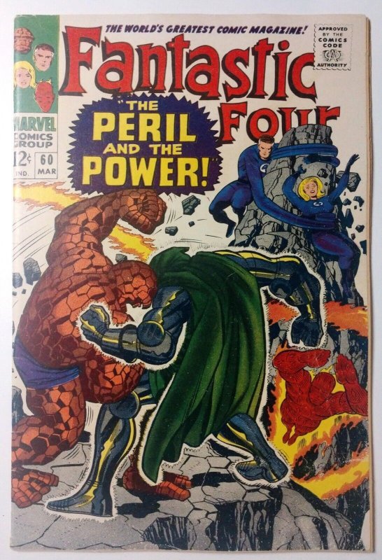 Fantastic Four #60 (1967) Classic battle of Dr. Doom and FF4 