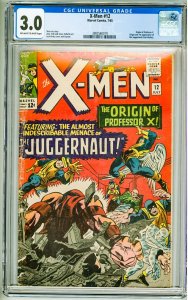 The X-Men #12 (1965) CGC 3.0! OWW Pages! 1st Appearance of the Juggernaut!