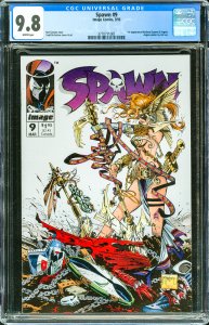 Spawn #9 (1993) CGC Graded 9.8 - 1st app of Medieval Spawn & Angela