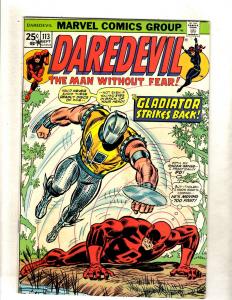 Lot Of 4 Daredevil Marvel Comic Book # 99 GD 112 FN- 113 FN 140 NM Defenders FM4