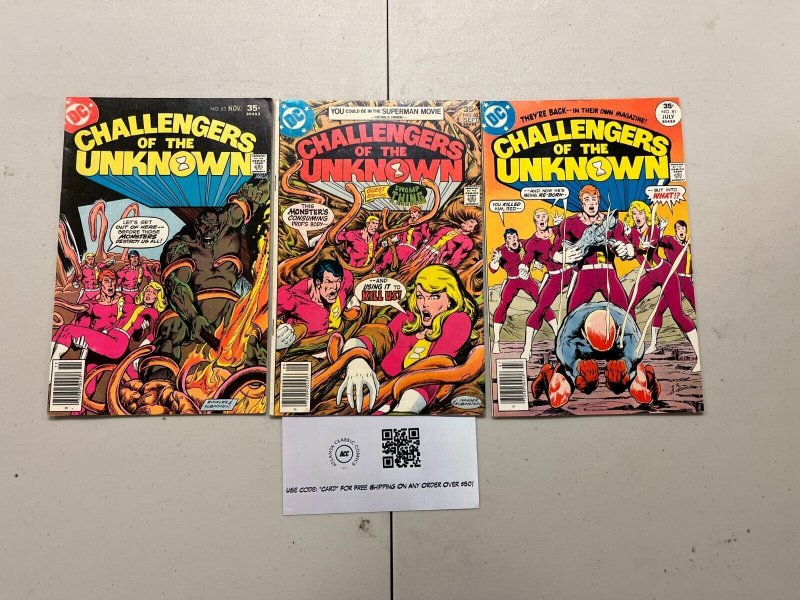 3 Challengers of the Unknown DC Comics Books #81 82 83 98 JW12