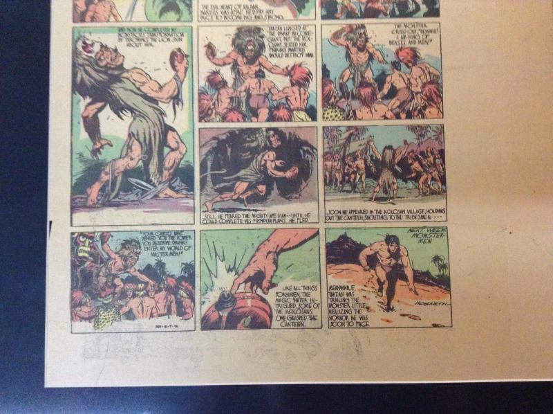 Tarzan Original Newspaper Comic Strip 1942 Atlanta Journal Framed & Matted BNT 