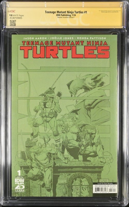 Teenage Mutant Ninja (2024) # 1 (CGC SS 9.8) Signed Aaron * Eastmen * Jones