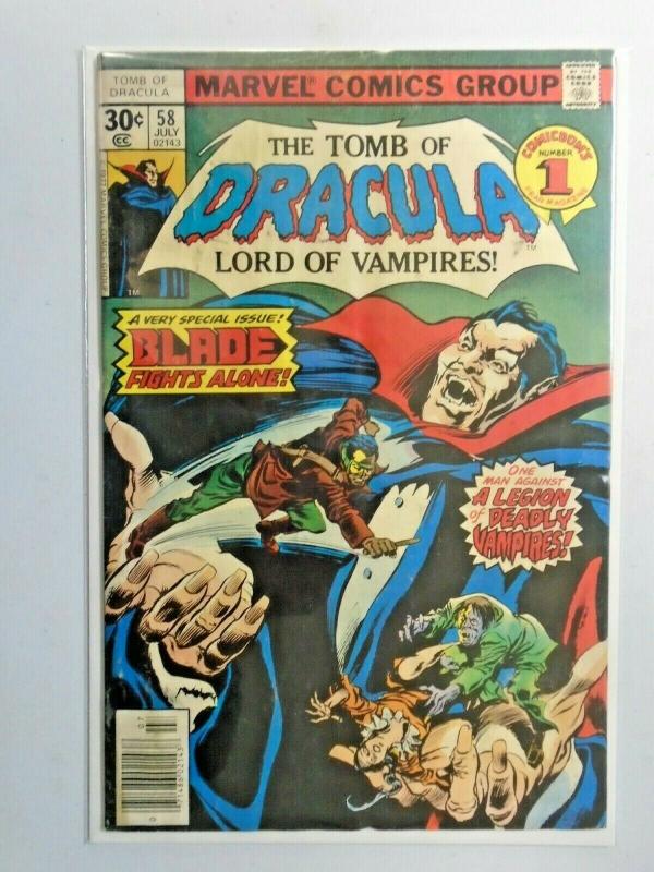 Tomb of Dracula #58 1st Series water damage 3.0 (1977)