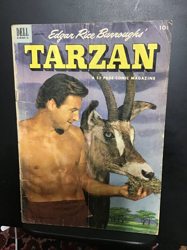 Tarzan #40 (1953) Affordable-grade Barker photo cover VG Wow!