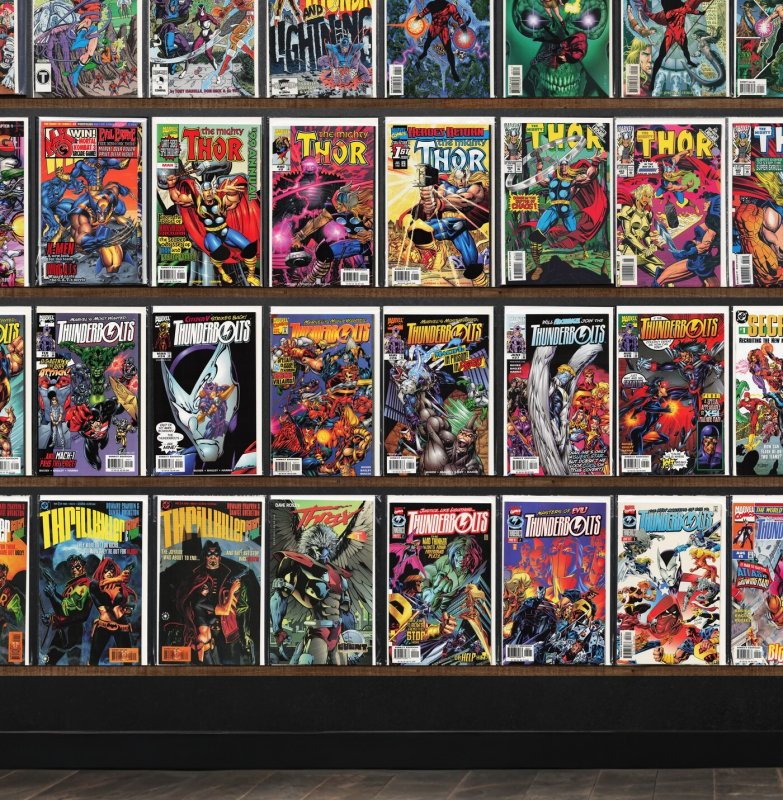 Huge Lot 150+ Comics with Thunderbolts, Teen Titans Spotlight & More!