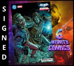 BATMAN DEADPOOL 1 ? CVR C LEE BERMEJO JOKER DR DOOM - SIGNED BY WILLIAMSON