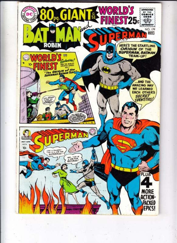 World's Finest #179 (Nov-68) FN/VF Mid-High-Grade Superman, Batman, Robin