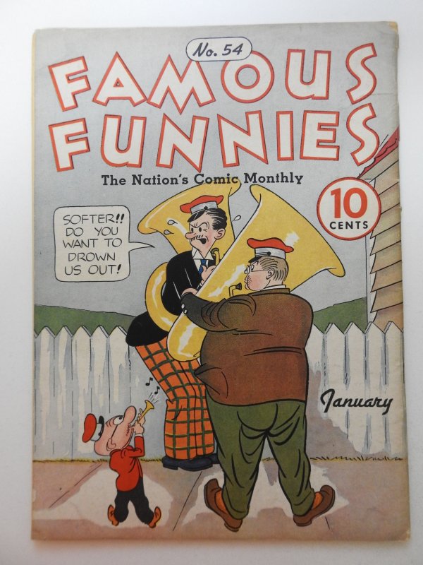 Famous Funnies #54 (1939) 1st Variant Cover!! Both cvrs Title & #!! VG Condition