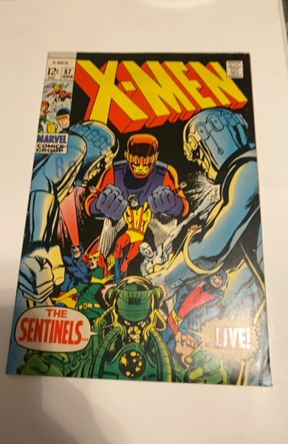 The X-Men #57 (1969)Adams art vs the sentinels