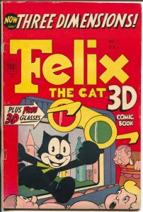 Felix The Cat 3-D #1 1953-Toby-1st issue-no glasses-outstanding 3-D art-VG