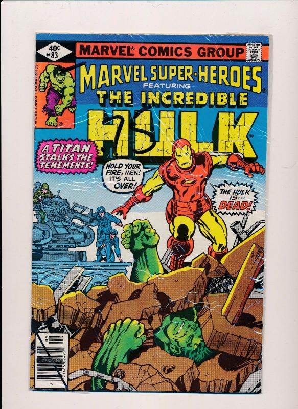 Marvel Super-Heros ft.THE INCREDIBLE HULK #83  FINE (SRU523)