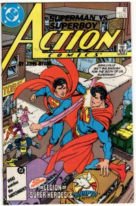 ACTION COMICS #591 (VF/NM) Superman vs Superboy John Byrne LOSH App