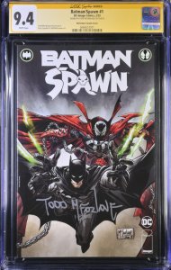 (2023) BATMAN/SPAWN #1 Variant Cover CGC SS 9.4 Signed TODD McFARLANE