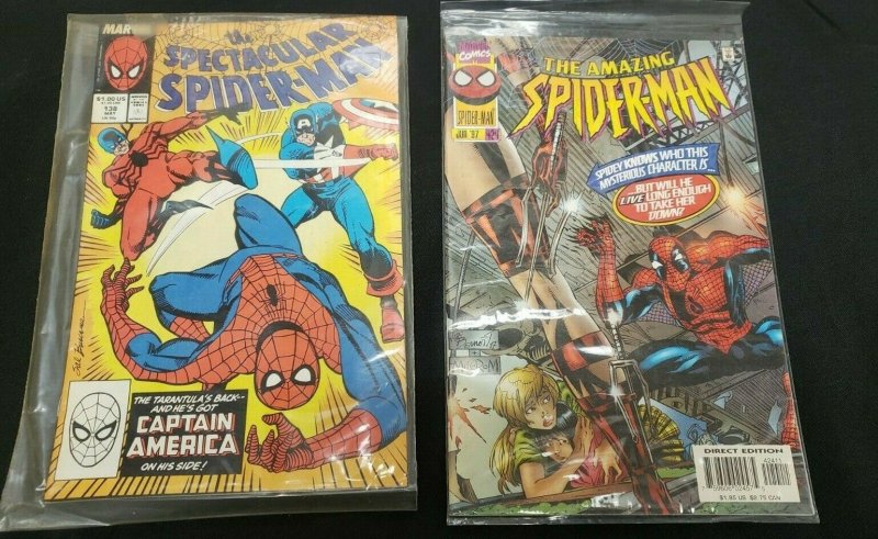 SPIDER-MAN 5PC (FN) ELEKTRA, BLACK SUIT, ELECTRO, CAPTAIN AMERICA 1987-97