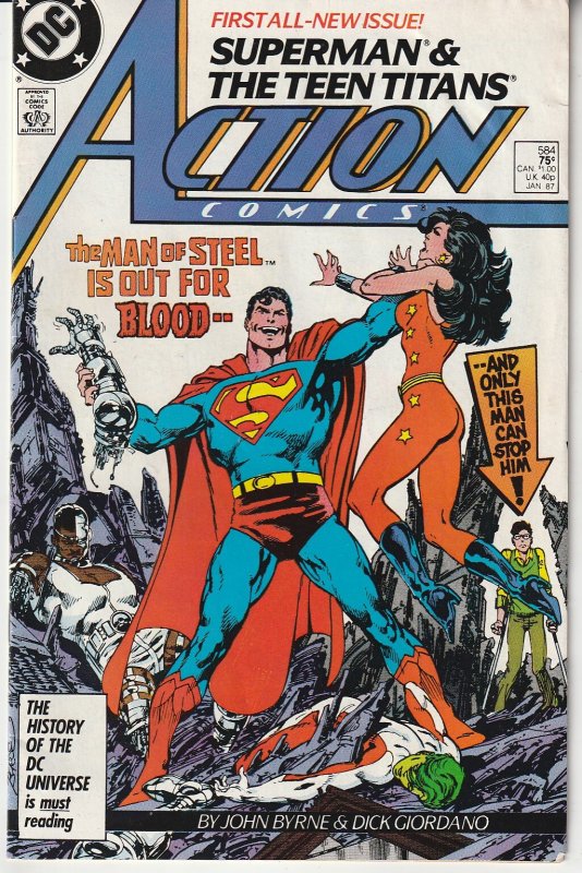 Action Comics(Vol. 1) # 584 Superman and The New Teen Titas