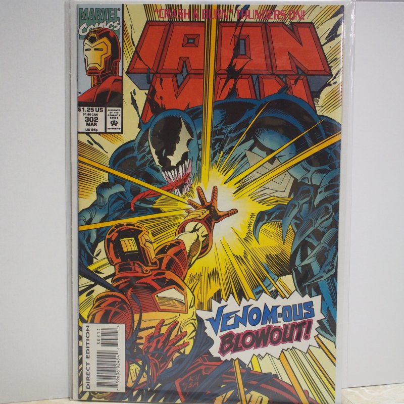 Iron Man #302 (1994) Nm Unread Venom Appearance!