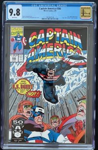 Captain America #386 Marvel 1991 CGC 9.8 White Pages