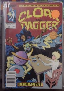 CLOAK AND DAGGER # 2 1988 MARVEL DISNEY  ILLEGAL ALIENS- MUTANT MISADVENTURES OF