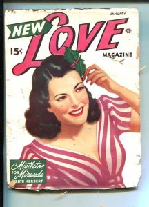PULP:  NEW LOVE-JAN 1946-ROMANTIC PULP FICTION-PIN-UP GIRL COVER-CHRISTMAS-HO...