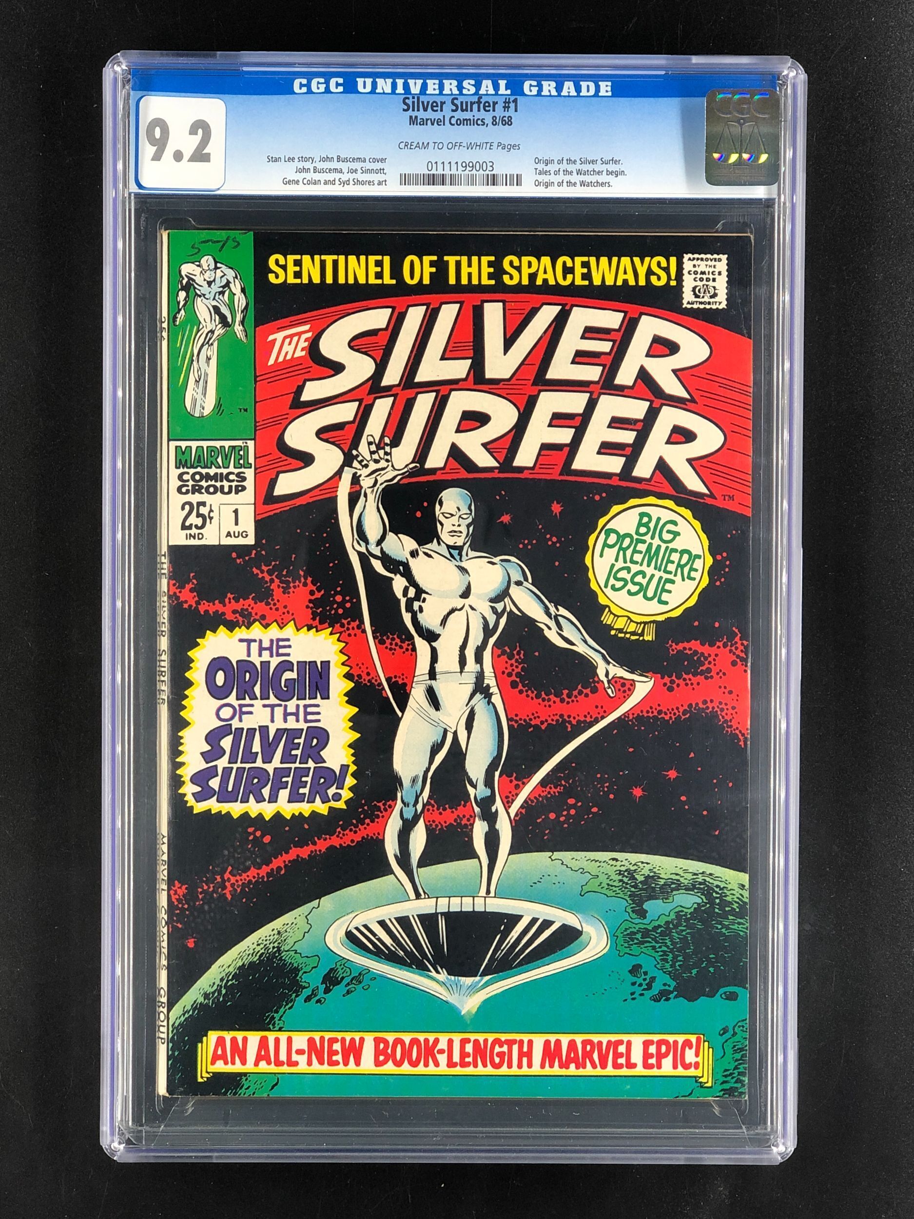 Silver Surfer #1 (1968) CGC 9.2 First solo ongoing Silver Surfer series ...