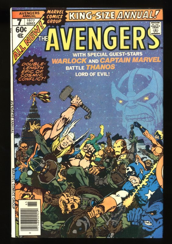 Avengers Annual #7 FN+ 6.5 Thanos Death of Adam Warlock!