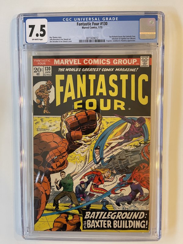 Fantastic Four #130 - CGC 7.5 - Sue Richards Leaves The Fantastic Four.(1973)