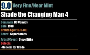 Shade the Changing Man 4 (1978) VF/NM 9.0 Bronze Age DC Comics