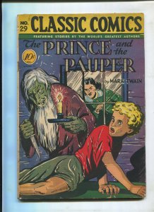 CLASSIC ILLUSTRATED #29 (4.0) THE PRINCE AND THE PAUPER HORROR COVER 1ST EDITION