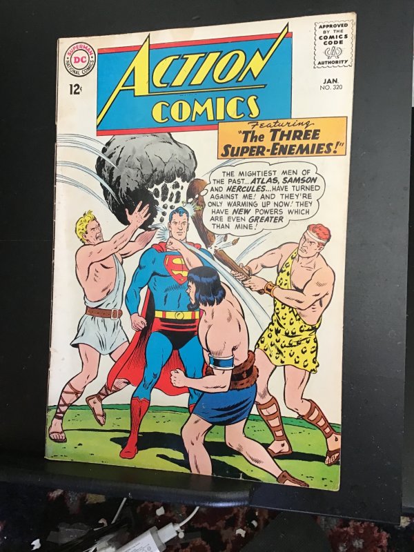 Action Comics #320  (1965) Sampson, Hercules, Atlas! Supergirl! FN/VF Wow!