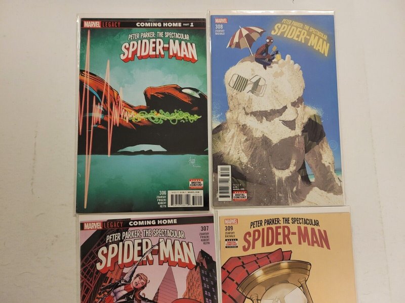 4 Spectacular Spider-Man Marvel Comic Books #306 307 308 309 26 TJ43