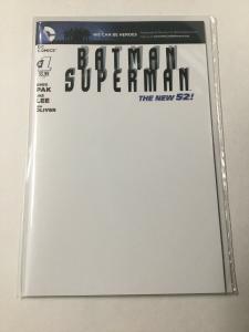 Batman Superman 1 Nm Near Mint Blank Variant DC Comics