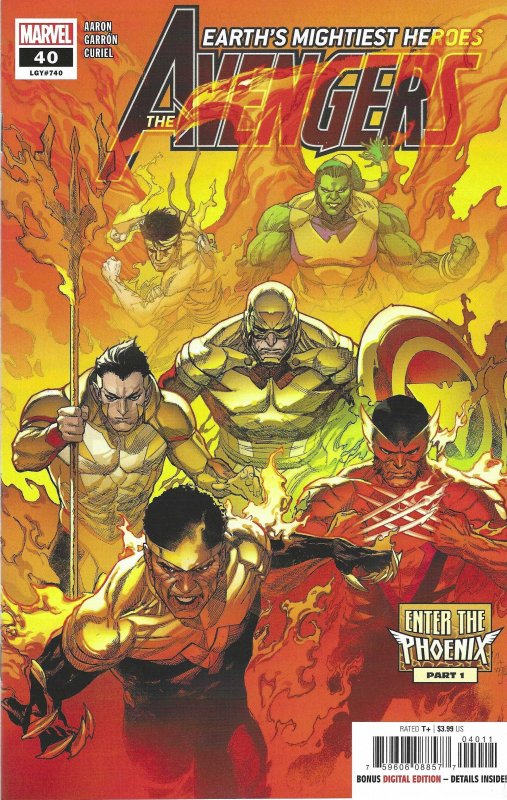 Avengers #40 (Feb 2021) - Captain America, Black Panter, Hulk vs. Phoenix Force