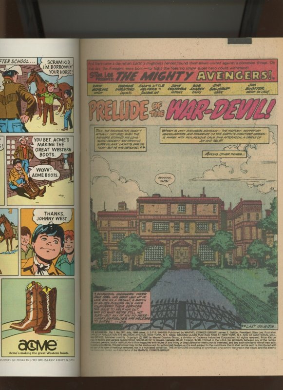 (1980) The Avengers #197: BRONZE AGE! DIRECT! WE COMBINE SHIPPING! (9.2)