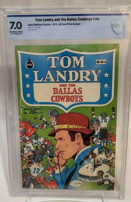 Tom Landry and the Dallas Cowboys - CBCS 7.0 - OW/W - .69 Cent Variant - RARE!