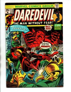 Daredevil #110 - Black Widow - Nekra - Shanna - 1974 - FN/VF