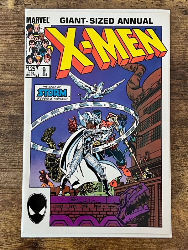 X-Men Annual #9 (1985). VF+. New Mutants x-over. Storm-c. Art Adams-a.