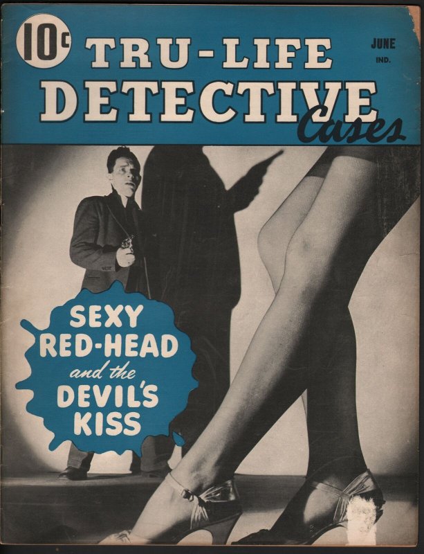 Tru-Life Detective Cases 6/1942-Tayshack-spicy photo cover-crime-mystery-VG