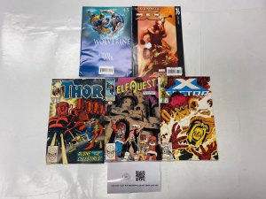5 MARVEL comic books Wolverine Ultimate X-Men Thor ElfQuest X-Factor 61 KM38