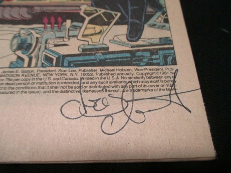 X-Men Annual #5 Marvel 1981 Signed By Chris Claremont Early 80's Signature 